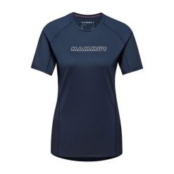 Koszulka trekkingowa damska Mammut Selun FL Logo. Niebieskie koszulki sportowe damskie Mammut, m, bez wzorów, z materiału, bez kołnierzyka, bez ramiączek, trekkingowe. Za 269.00 zł.