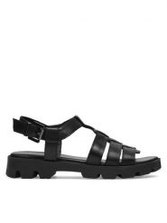 Lasocki Sandały GRD-3134-01 Czarny. Czarne klapki damskie Lasocki, bez wzorów, ze skóry, bez obcasa, na płaskiej podeszwie, bez zapięcia. Za 103.99 zł.
