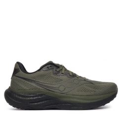 Buty do biegania Saucony. Zielone buty sportowe męskie Saucony, bez zapięcia, do biegania. Za 699.99 zł.