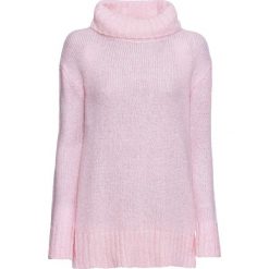 Sweter z golfem bonprix biel wełny - malinowy melanż. Swetry damskie bonprix. Za 44.99 zł.
