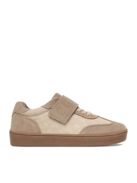 Guess Sneakersy EO-513-053-1 Beżowy. Brązowe buty sportowe dziewczęce Guess, z aplikacjami, ze skóry, bez zapięcia. Za 148.99 zł.