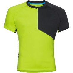 Odlo Koszulka rowerowa Stand-up collar s/s 1/2 zip Morzine zielono-czarna r. L (411512). Koszulki sportowe męskie marki Odlo. Za 183.43 zł.