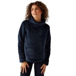 Bluza turystyczna damska Regatta Bardou II. Niebieskie bluzy damskie Regatta, xs, bez wzorów, z polaru, bez kaptura. Za 142.24 zł.