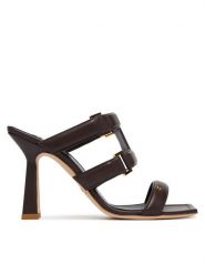 Elisabetta Franchi Klapki SA-44L-62E2-V620 Brązowy ciemny. Brązowe klapki damskie Elisabetta Franchi, bez wzorów, ze skóry, bez obcasa. Za 2,639.00 zł.