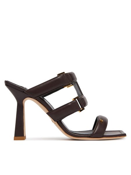 Elisabetta Franchi Klapki SA-44L-62E2-V620 Brązowy ciemny. Brązowe klapki damskie Elisabetta Franchi, bez wzorów, bez obcasa. Za 2,639.00 zł.