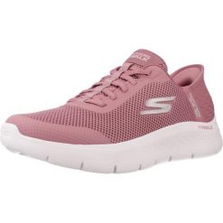 Buty SKECHERS SLIP-INS GO WALK FLEX Rose. Czerwone obuwie sportowe damskie Skechers, bez wzorów, z tkaniny, trekkingowe, Skechers Sport. Za 382.36 zł.
