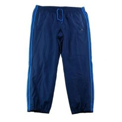 Second life - Dresowe spodnie męskie z kieszeniami na zamek - Stan bardzo dobry. Niebieskie spodnie sportowe męskie Adidas, m, bez wzorów, z dresówki, do biegania. Za 85.16 zł.