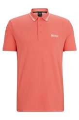 Koszulka Polo męska BOSS Paule Open Red slim fit czerwona (50512789-646). Czerwone koszulki polo męskie Boss, m, bez wzorów, bez kołnierzyka, bez ramiączek. Za 279.00 zł.
