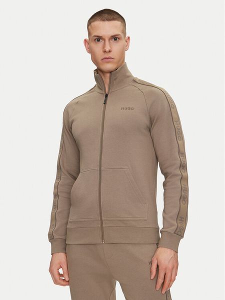 HUGO Bluza Liam 50540933 Beżowy Regular Fit. Brązowe bluzy męskie Hugo, m, bez wzorów, z bawełny, bez kaptura. Za 319.99 zł.