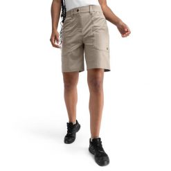 Krótkie spodenki trekkingowe damskie Myrtle. Brązowe szorty sportowe damskie SIROKO, xs, bez wzorów, z materiału, sportowe, trekkingowe. Za 296.00 zł.
