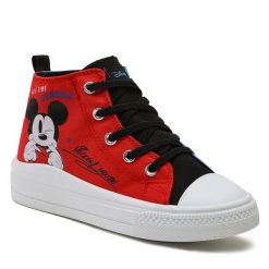 Trampki Mickey&Friends. Czerwone trampki i tenisówki chłopięce Mickey&Friends, bez wzorów, bez zapięcia. Za 59.99 zł.