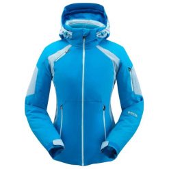 Kurtka narciarska damska Spyder Schatzi Gtx Infinium. Niebieskie kurtki damskie Spyder, na zimę, bez wzorów, z poliesteru, bez kaptura. Za 1,129.70 zł.