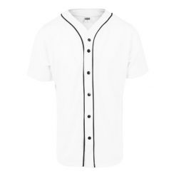 Męska Siatkowa Koszulka Bejsbolowa. Białe koszulki sportowe męskie Urban Classics, m, bez wzorów, bez kołnierzyka, bez ramiączek. Za 84.99 zł.