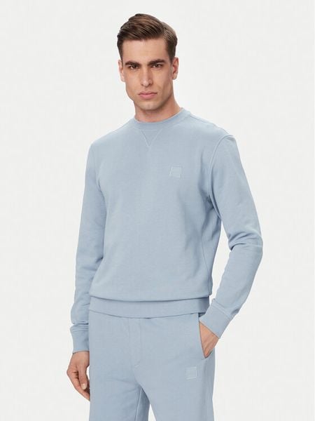BOSS Bluza Westart 50509323 Niebieski Regular Fit. Niebieskie bluzy męskie Boss, m, bez wzorów, z bawełny, bez kaptura. Za 443.99 zł.