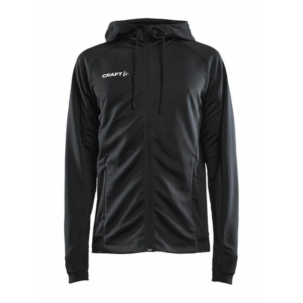 Bluza z kapturem Craft Evolve. Czarne bluzy męskie Craft, l, bez wzorów, z materiału, z kapturem, na fitness i siłownię. Za 293.70 zł.
