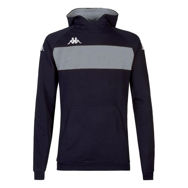 Bluza z kapturem Kappa Daccio. Niebieskie bluzy męskie Kappa, m, bez wzorów, z bawełny, z kapturem, na fitness i siłownię. Za 212.65 zł.