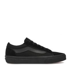 Tenisówki Vans. Czarne trampki i tenisówki chłopięce Vans, bez wzorów, bez zapięcia. Za 169.99 zł.