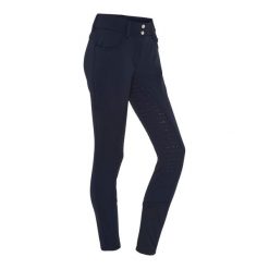 Damskie spodnie jeździeckie o pełnej przyczepności Equipage Janet. Niebieskie spodnie materiałowe damskie EQUIPAGE, bez wzorów, z elastanu. Za 442.00 zł.