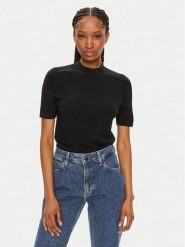 Calvin Klein Sweter K20K207206 Czarny Regular Fit. Czarne swetry damskie Calvin Klein, xxs, bez wzorów, z wełny, bez kołnierzyka, bez ramiączek, bez kaptura. Za 239.99 zł.