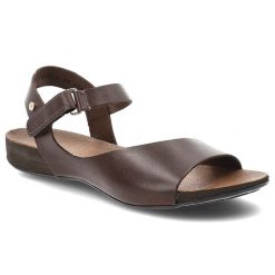 Sandały damskie Armodo, cholewka ze skóry naturalnej płaska stabilna podeszwa minimalistyczny fason, brązowe, 40252. Brązowe sandały damskie Armodo, bez wzorów, ze skóry, bez obcasa, na płaskiej podeszwie, bez zapięcia. Za 299.00 zł.