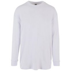 Organiczna prążkowana koszulka z długim rękawem Urban Classics. Białe bluzki z długim rękawem męskie Urban Classics, m, bez wzorów, z bawełny, bez kołnierzyka. Za 142.00 zł.