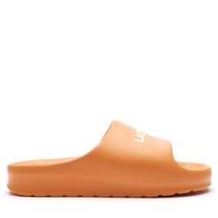 Klapki Lacoste. Brązowe klapki męskie Lacoste. Za 219.99 zł.