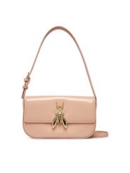 Patrizia Pepe Torebka 8B0231/L125 Beżowy. Brązowe torebki do ręki damskie Patrizia Pepe, bez wzorów, z lakierowanej skóry, lakierowane, bez dodatków. Za 1,219.00 zł.