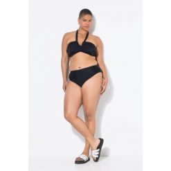 Damskie Figi od bikini wysoki stan. Czarne bikini damskie Ulla Popken, plus size, bez wzorów, plus size. Za 93.99 zł.