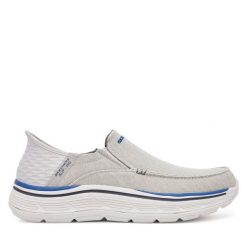 Półbuty Skechers. Szare półbuty na co dzień męskie Skechers, bez zapięcia. Za 259.99 zł.
