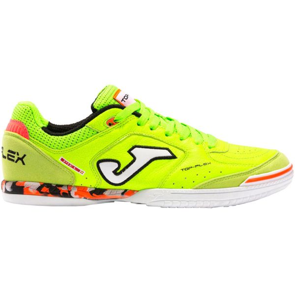 Buty piłkarskie męskie Joma Top Flex 2301 Indoor. Zielone buty sportowe męskie Joma, z materiału, bez zapięcia, do piłki nożnej. Za 219.00 zł.