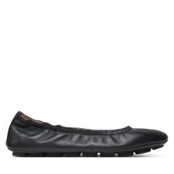Baleriny BOSS. Czarne baleriny damskie Boss, bez wzorów, bez obcasa. Za 659.99 zł.
