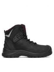 Hunter Trzewiki HUNTER-SS-08 M Czarny. Czarne botki męskie Hunter, bez wzorów, z nubiku, bez zapięcia. Za 349.99 zł.