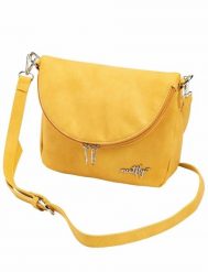 Damska torebka crossbody z rozszerzalną klapą – żółta 1,5L Meatfly. Żółte torby na ramię damskie Meatfly, bez wzorów, z materiału, eleganckie, bez dodatków. Za 152.99 zł.