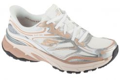 Buty sportowe Sneakersy damskie, Slip-Ins: Stamina Sport. Białe obuwie sportowe damskie Skechers, bez wzorów, z materiału, trekkingowe. Za 429.99 zł.