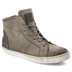 Szare Botki Carinii Codzienne Buty Damskie. Szare obuwie sportowe damskie Carinii, w ażurowe wzory, z jeansu. Za 219.00 zł.