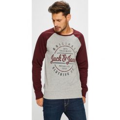 Jack & Jones - Bluza. Szare bluzy męskie Jack & Jones, z nadrukiem, z bawełny. W wyprzedaży za 99.90 zł.