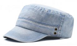 Jeansowa Czapka z Daszkiem (Patrolówka) - Pako Jeans - Błękitna. Niebieskie czapki i kapelusze męskie Pako Jeans, na lato, bez wzorów, z bawełny. Za 55.00 zł.