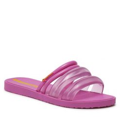 Klapki Ipanema. Czerwone klapki damskie Ipanema, bez wzorów, bez obcasa. Za 79.99 zł.