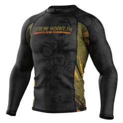 Koszulka sportowa męska Rashguard do MMA EXTREME HOBBY DBD. Czarne koszulki sportowe męskie EXTREME HOBBY, m, bez wzorów, z bawełny, bez kołnierzyka, bez ramiączek, do biegania. Za 209.00 zł.