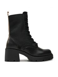 Pepe Jeans Trzewiki Glen West PLS50551 Czarny. Czarne botki damskie Pepe Jeans, z jeansu, bez obcasa, na słupku, bez zapięcia. Za 529.99 zł.