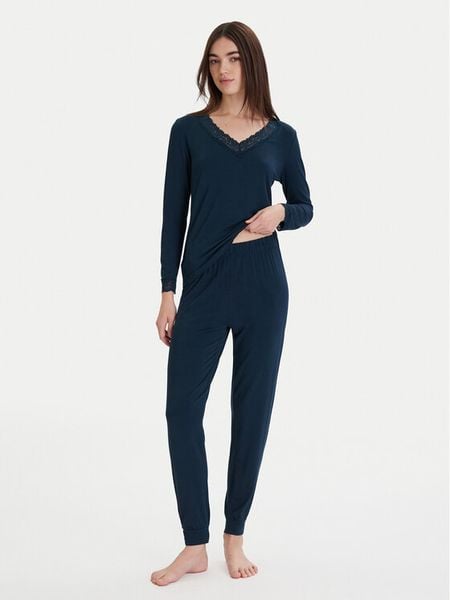 Ysabel Mora Piżama 10766 Granatowy Regular Fit. Niebieskie piżamy damskie ysabel mora, s, bez wzorów, bez ramiączek. Za 259.99 zł.