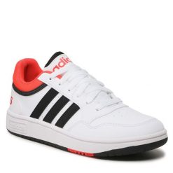 Sneakersy adidas. Białe półbuty dziewczęce Adidas, bez wzorów, bez zapięcia. Za 109.99 zł.