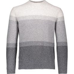 Sweter w kolorze szarym. Szare swetry przez głowę męskie marki Benetton, w paski, z wełny, z okrągłym kołnierzem. W wyprzedaży za 79.95 zł.