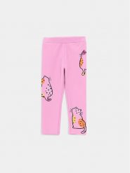 Coccodrillo Legginsy WC4122103CEN Różowy Slim Fit. Czerwone legginsy dla dziewczynek COCCODRILLO, bez wzorów, z bawełny. Za 49.99 zł.
