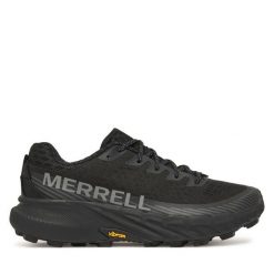 Trekkingi Merrell. Czarne obuwie sportowe damskie Merrell, bez wzorów, trekkingowe. Za 699.99 zł.