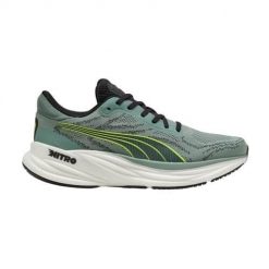 Buty do biegania męskie Puma Magnify Nitro 2. Zielone buty sportowe męskie Puma, z materiału, bez zapięcia, do biegania. Za 792.00 zł.