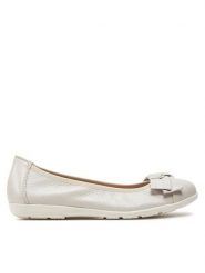 Caprice Baleriny 9-22153-42 Écru. Białe baleriny damskie Caprice, bez wzorów, ze skóry, bez obcasa. Za 279.99 zł.