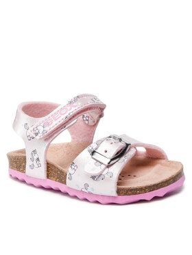 Sandały Geox. Czarne sandały dziewczęce Geox, bez zapięcia. Za 299.99 zł.