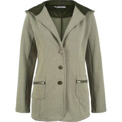 Żakiet dresowy bonprix oliwkowy. Żakiety damskie bonprix. Za 149.99 zł.