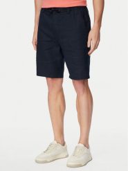 BOSS Szorty materiałowe 50559178 Granatowy Regular Fit. Niebieskie szorty męskie Boss, m, bez wzorów, ze lnu. Za 599.99 zł.